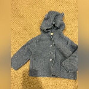 Blue Sweater with Bear Ears